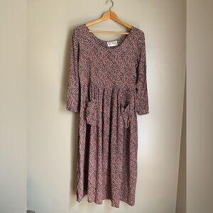 Vintage T.T. Mar Babydoll floral Dress cottage-core grunge 90’s prairie